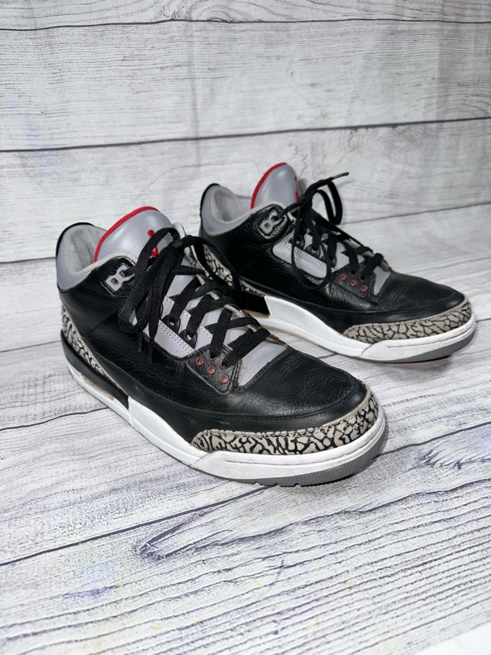Nike Air Jordan 3 III Retro Black Cement 136064-010 size 8.5 M